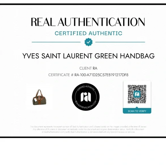Yves Saint Laurent Olive and Brown Shoulder Bag Vintage